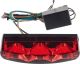 LED-Rücklicht MT-Style, rotes Glas (e-geprüft) ohne Kennzeichenbeleuchtung