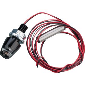 LED-Blinker Motogadget 'm-Blaze Pin', schwarz eloxiert, 1 Stück !, sehr filigran dank transparentem Glaskörper und Alusockel, e-geprüft