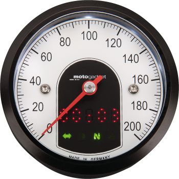 Motogadget Electronic-Box m-Tri & Speedometer 'Motoscope Tiny', black (Set contains Speedometer + wiring loom/signal adapter)
