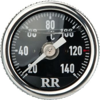 RR-Öltemperatur-Direktmesser RR23 mit schwarzem Ziffernblatt